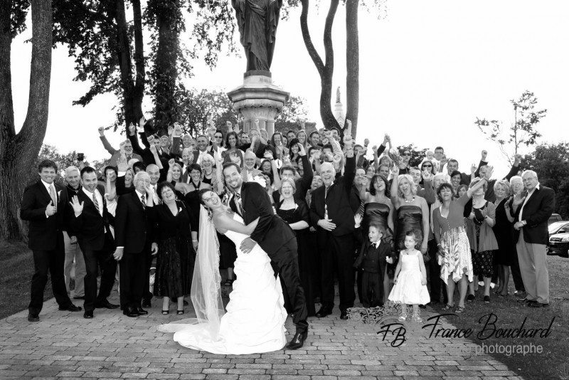 photo famille marriage noir et blanc